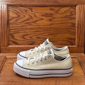 Converse CTAS Lift Ox Natural Ivory White Black Shoes